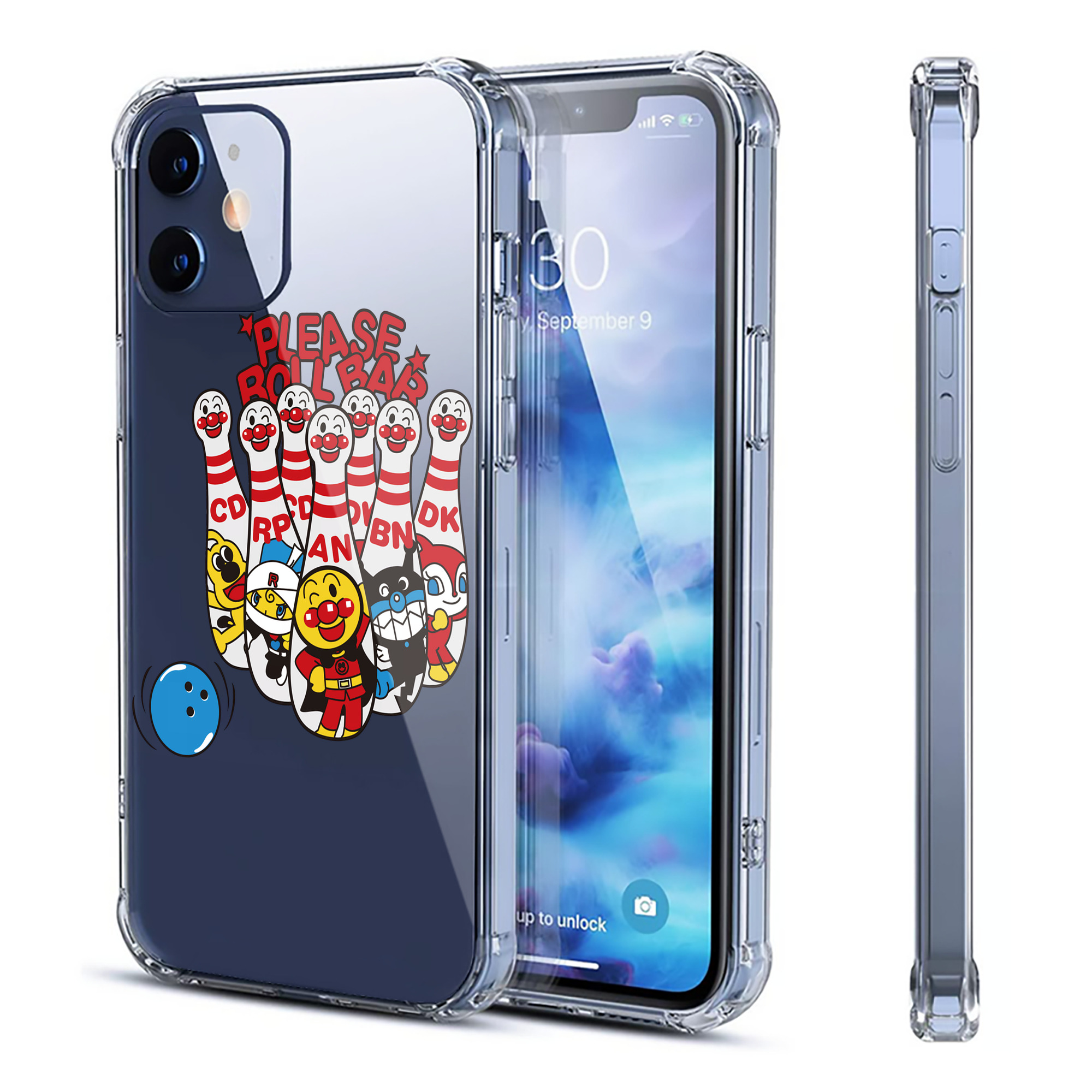（画像用） アンパンマン Anpanman 【iPhone 12シリーズ対応】透明スマホケース（クリアソフトケース）